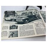 Vintage 1952, 1953, & 1961 Ford Truck Catalog Mailer Brochure Advertisement Lot