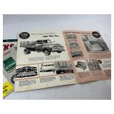 Vintage 1952, 1953, & 1961 Ford Truck Catalog Mailer Brochure Advertisement Lot