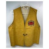 Vintage Gold Grain Belt Suede Vest