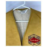 Vintage Gold Grain Belt Suede Vest