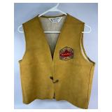 Vintage Gold Grain Belt Suede Vest