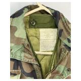 Vintage Army Camouflage Double Lined Heavy Jacket