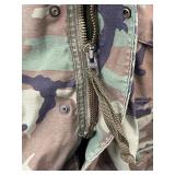 Vintage Army Camouflage Double Lined Heavy Jacket