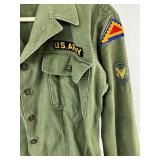 Vintage Army Long-Sleeve Shirt with Patches