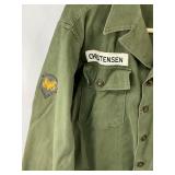 Vintage Army Long-Sleeve Shirt with Patches