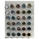 1984 Fun Foods Baseball Buttons Complete 133 Button Pinback Set