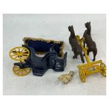 Stanley Toys Cast Iron Horse and Buggy Carriage with Driver