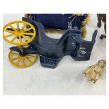 Stanley Toys Cast Iron Horse and Buggy Carriage with Driver