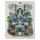 Freemason Masonic Lodge "The Light of Masonry" Framed Print