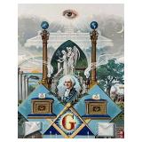 Freemason Masonic Lodge "The Light of Masonry" Framed Print