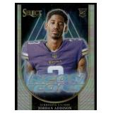Jordan Addison RC Silver Holo 2023 Panini Select Neon Icons #NI-JAD Minnesota Vikings  Football Card