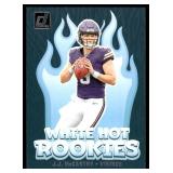 J.J. McCarthy RC 2024 Donruss White Hot Action Packed Rookies #WH1 Minnesota Vikings  Football Card