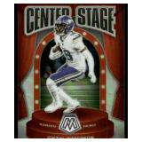 Justin Jefferson 2024 Panini Mosaic Center Stage Silver Prizm #30 Minnesota Vikings  Football Card