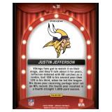 Justin Jefferson 2024 Panini Mosaic Center Stage Silver Prizm #30 Minnesota Vikings  Football Card
