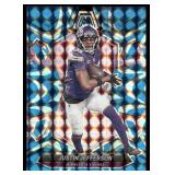 Justin Jefferson 2024 Panini Mosaic Reactive Blue #143 Minnesota Vikings  Football Card