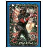 Elly De La Cruz RC 2024 Topps Holiday Blue Metallic SP #H102 Cincinnati Reds  Baseball Card