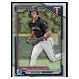 Walker Jenkins #1 Prospect 2024 Bowman Draft Chrome Refractor #BDC-166 Minnesota Twins  Baseball Card