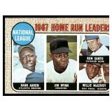 HR Leaders - Hank Aaron, Willie McCovey, Ron Santo, Jim Wynn 1968 Topps #5   Baseball Card