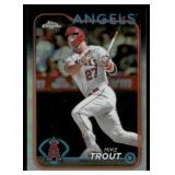 Mike Trout Refractor 2024 Topps Chrome #200 Los Angeles Angels  Baseball Card