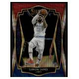 LeBron James 2020 Panini Select Wave Refractor #113 Los Angeles Lakers  Basketball Card