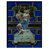 Anthony Edwards 2023 Panini Select Concourse Blue Prizm #37 Minnesota Timberwolves  Basketball Card