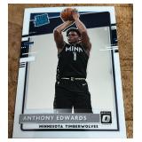 Anthony Edwards Optic RC 2020-21 Donruss Optic #151 Rated Rookie Minnesota Timberwolves Basketball Card