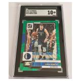 Luka Doncic SGC 10 Gem Mint 2022-23 Donruss #143 Holo Green Laser Basketball Card