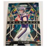 JJ McCarthy RC 2024 Prizm #8 Prizmatic Insert #8 Rookie Minnesota Vikings Football Card