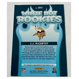 JJ McCarthy Auto RC /25 2024 Donruss White Hot Rookies #WH-1, numbered 20/25, Rare Minnesota Vikings Football Card