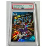 Justin Jefferson PSA 9 2023 Donruss Optic Light It Up Ice #LUJ-N Minnesota Vikings Football Card