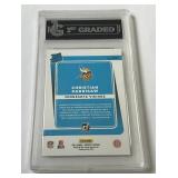 Christian Darrisaw Graded 10 Gem Mint RC 2021 Donruss Rated Rookie Press Proof Premium #340 Minnesota Vikings Football Card