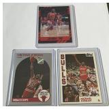 Michael Jordan 3 Card Basketball Lot