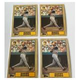 Barry Bonds 4 RC Lot 1987 Topps #320 Rookie Baseball Cards