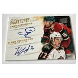 Jason Zucker / Kris Foucault 25/25 Dual On-Card Auto 2013 Prime Hockey #17Minnesota Wild Hockey Card