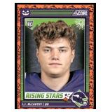 J.J. McCarthy RC 2024 Score-A-Treat Rising Stars Orange Pumpkin #19 Minnesota Vikings Football Card