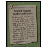 O.J. Simpson 1978 Topps #4 Buffalo Bills Football Card