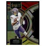 Jordan Addison RC Die Cut 2023 Panini Select and Red Prizms Die Cuts #194 Minnesota Vikings Football Card
