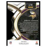 Jordan Addison RC Die Cut 2023 Panini Select and Red Prizms Die Cuts #194 Minnesota Vikings Football Card