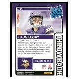 J.J. McCarthy RC 2024 Donruss Throwback Rated Rookie #2 Minnesota Vikings Football Card