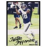 Justin Jefferson RC 2020 Panini Chronicles Luminance Update Rookies #217 Minnesota Vikings Football Card