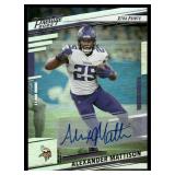Alexander Mattison Auto 2022 Panini Prestige Xtra Points Signatures Premium #191 Minnesota Vikings Football Card