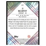 JJ McCarthy RC 2023 Bowman University Chrome Unexpected Delights Early Risers #ER-3 Michigan Wolverines Football Card