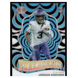 Jordan Addison RC 013/299 2023 Panini Illusions Funkadelic Light Blue #17 Minnesota Vikings Football Card