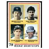 Paul Molitor / Allan Trammel RC 1978 Topps #707 Rookie Shortstops Baseball Card