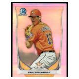 Carlos Correa RC 2014 Bowman Draft Picks & Prospects Chrome Top #CTP-3 Houston Astros Baseball Card