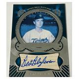 Bert Blyleven 2004 Upper Deck Etched In Time #ET-BB, numbered 021/250, Signed Minnesota Twins Baseball Card