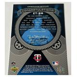 Bert Blyleven 2004 Upper Deck Etched In Time #ET-BB, numbered 021/250, Signed Minnesota Twins Baseball Card