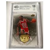 Michael Jordan BCCG 10 Gem Mint 2009-20 Upper Deck MJ Legacy Collection Gold #27 Basketball Card