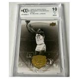 Michael Jordan BCCG 10 Gem Mint 2009-10 Upper Deck MJ Legacy Collection Gold #1 Basketball Card