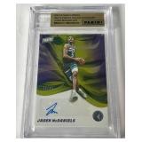 Jaden McDaniels Auto /35 Beckett Authentic 2022-23 Panini Player of the Day Autograph, numbered 22/35, Minnesota Timberwolves Basketball Card